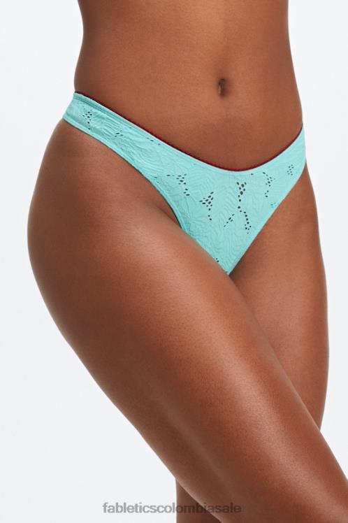 co Fabletics mujer tanga de talle alto con encaje sin costuras ola de cristal/cereza dulce 6ZJ062891