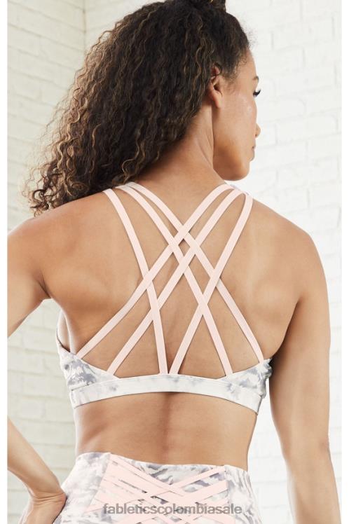 co Fabletics mujer Sujetador deportivo boost de impacto medio iii runyon/nube rosa 6ZJ061879
