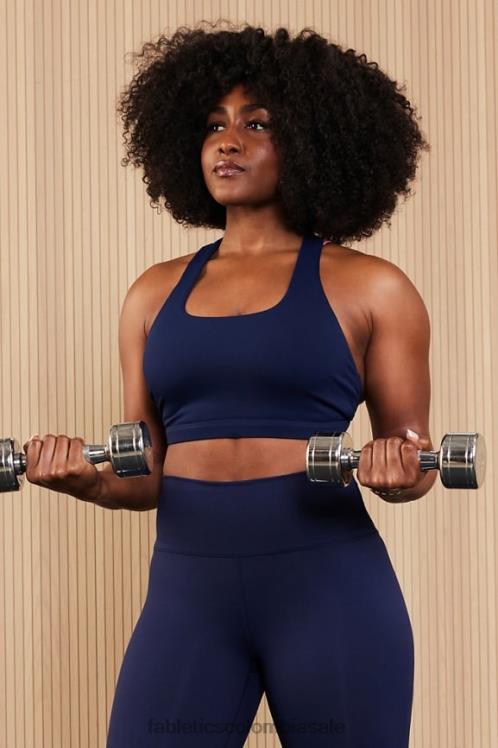 co Fabletics mujer Sujetador deportivo boost impacto medio 118 azul marino profundo/multi 6ZJ061775