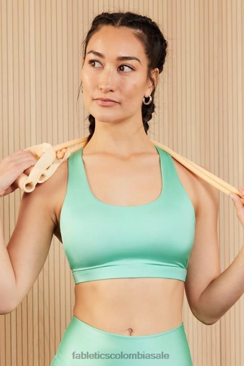 co Fabletics mujer Sujetador deportivo boost impacto medio 118 brillo de marea digital/lima azucarada 6ZJ061772