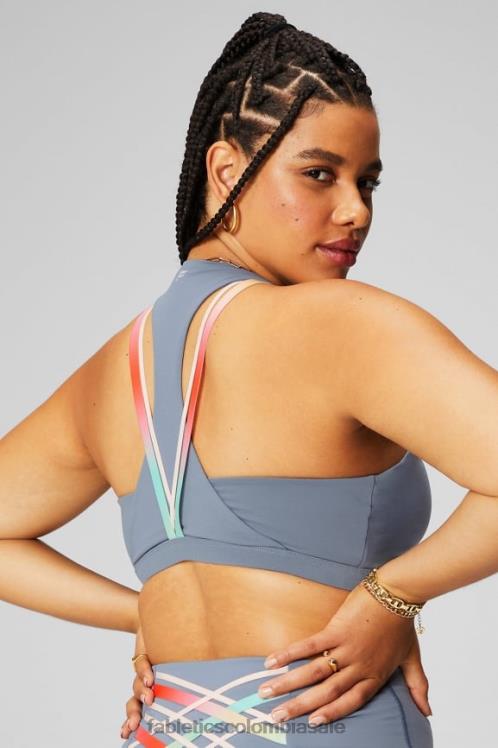co Fabletics mujer Sujetador deportivo boost impacto medio 118 nube de tormenta/ombre todo el día 6ZJ061774