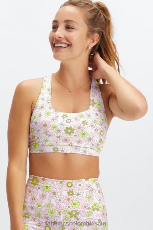 co Fabletics mujer Sujetador deportivo boost impacto medio 122 floral retro/duendecillo 6ZJ061793