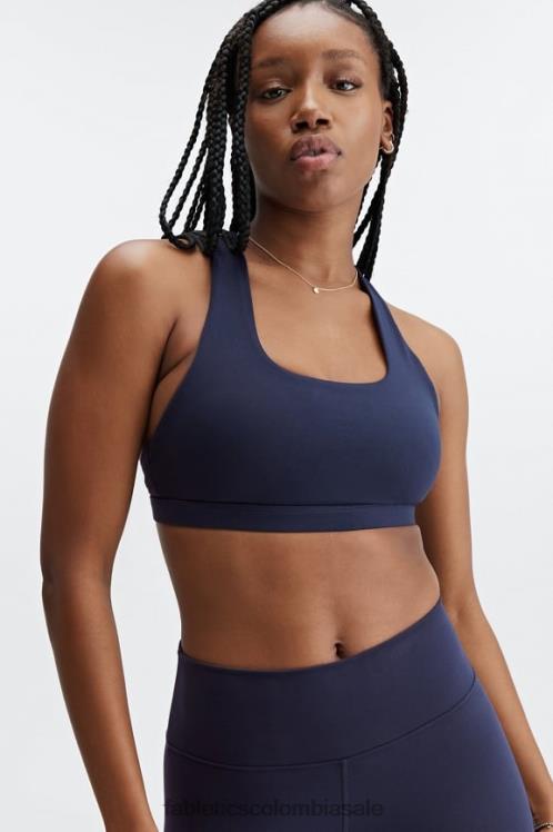 co Fabletics mujer Sujetador deportivo boost impacto medio 123 azul marino profundo/nube de lluvia 6ZJ061799