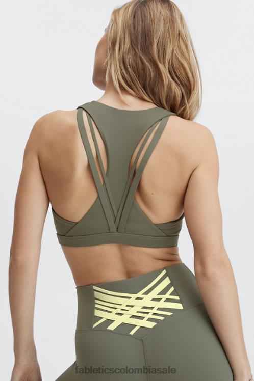 co Fabletics mujer Sujetador deportivo boost impacto medio 124 verde pizarra 6ZJ061801