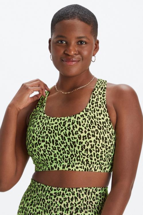 co Fabletics mujer Sujetador deportivo boost medio impacto 119 iluminador ondulado guepardo/cebra jaspeada 6ZJ061778