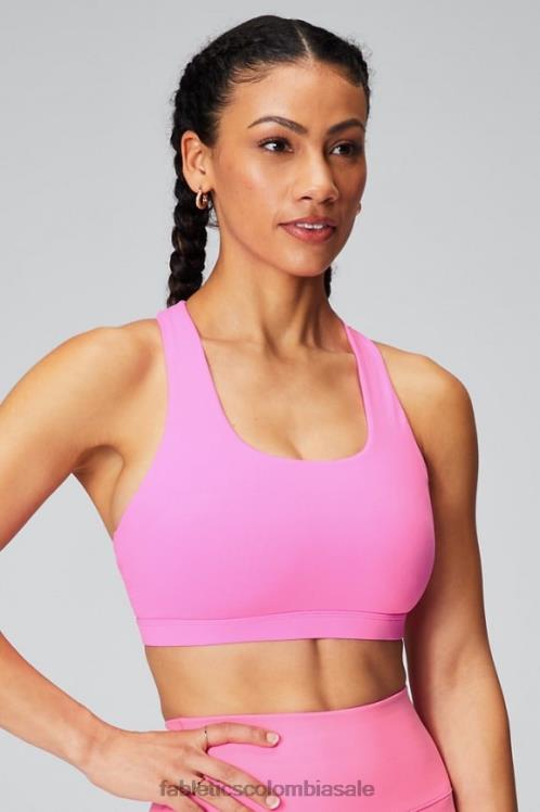 co Fabletics mujer Sujetador deportivo boost medio impacto 119 rosa eléctrica/guepardo ondulado 6ZJ061779