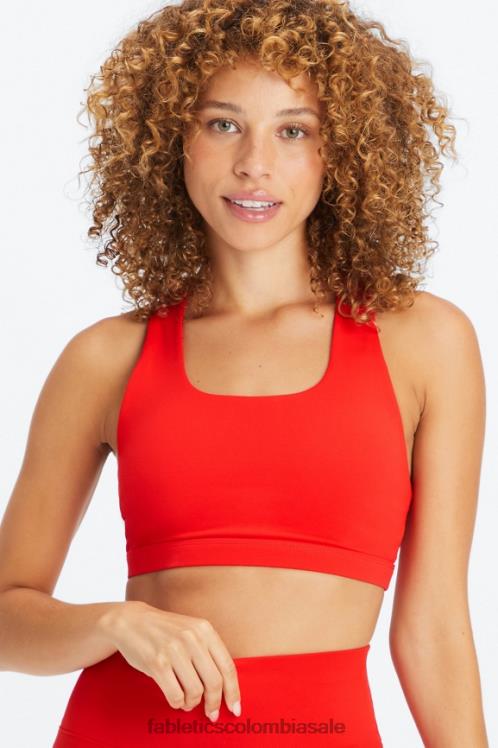 co Fabletics mujer Sujetador deportivo boost medio impacto 120 cereza eléctrica/cereza eléctrica mini leopardo 6ZJ061785