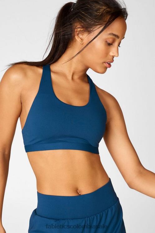co Fabletics mujer Sujetador deportivo boost medio impacto 125 azul pacífico/neón/blanco 6ZJ061808