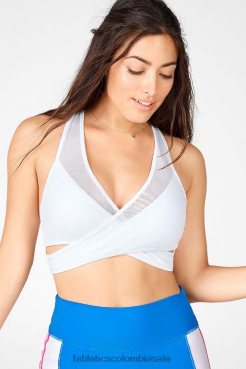 co Fabletics mujer Sujetador deportivo faye de impacto medio ii blanco 6ZJ061911
