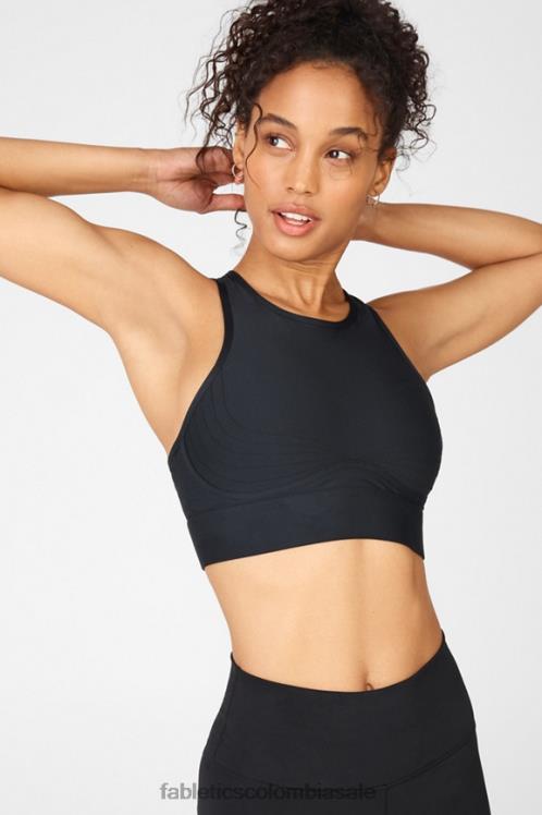 co Fabletics mujer sujetador deportivo blare de impacto medio ii negro 6ZJ061904