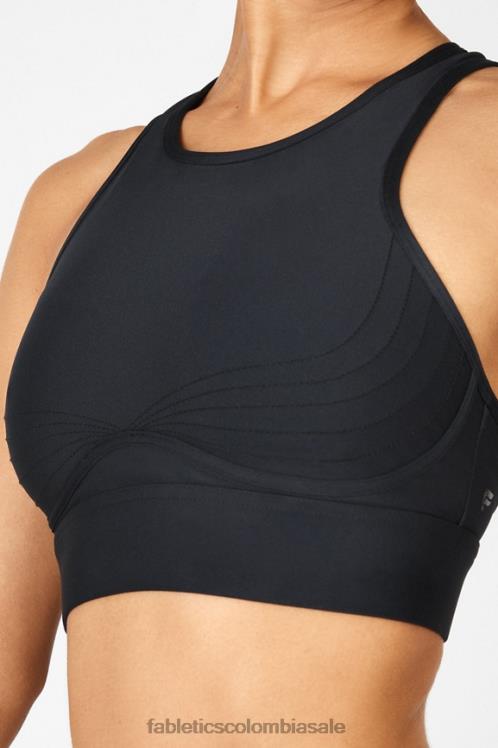 co Fabletics mujer sujetador deportivo blare de impacto medio ii negro 6ZJ061904