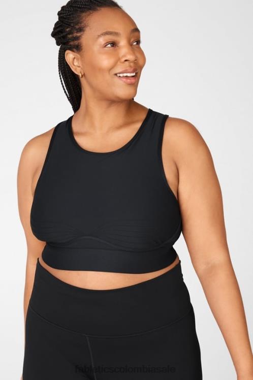 co Fabletics mujer sujetador deportivo blare de impacto medio ii negro 6ZJ061905