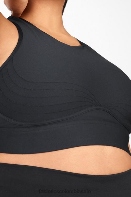 co Fabletics mujer sujetador deportivo blare de impacto medio ii negro 6ZJ061905