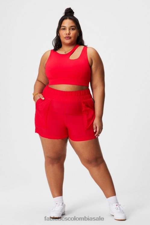 co Fabletics mujer sujetador deportivo callie de impacto medio cereza clásica 6ZJ061737