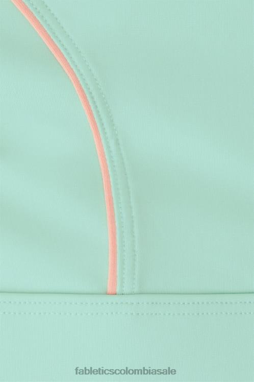 co Fabletics mujer sujetador deportivo con ribete de impacto medio beso de melocotón/bahía brumosa 6ZJ061817