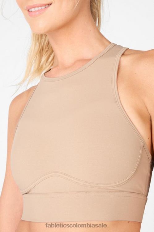 co Fabletics mujer sujetador deportivo de impacto medio con espalda cruzada blare fuerte 6ZJ061885