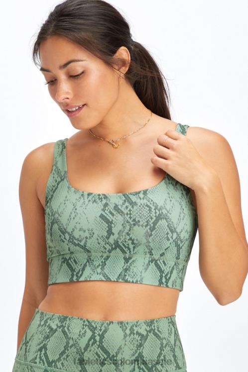 co Fabletics mujer sujetador deportivo de impacto medio harlyn midi serpiente de cactus/cañón rosa 6ZJ061851