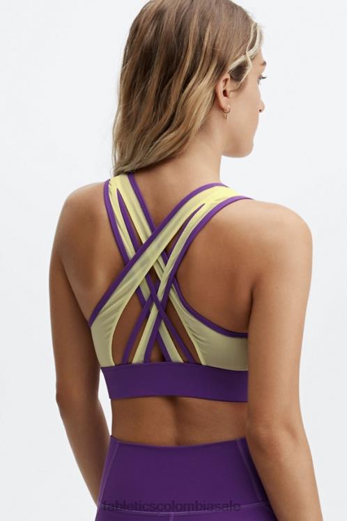 co Fabletics mujer sujetador deportivo faye de impacto medio beso de bayas/crema de limón 6ZJ061908