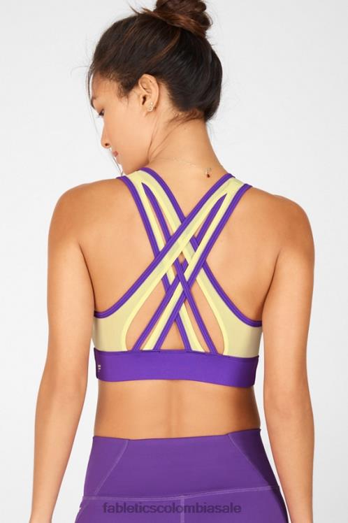 co Fabletics mujer sujetador deportivo faye de impacto medio beso de bayas/crema de limón 6ZJ061908