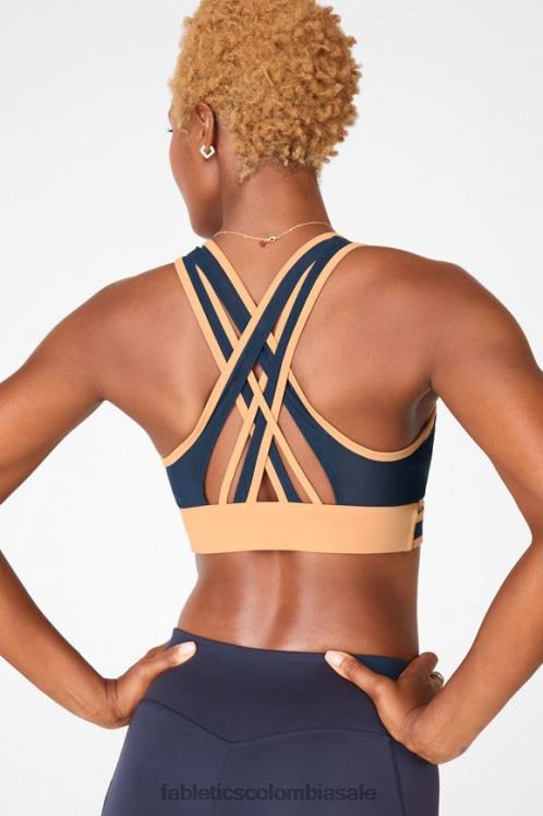co Fabletics mujer sujetador deportivo faye de impacto medio paisaje a la deriva / trueno 6ZJ061913