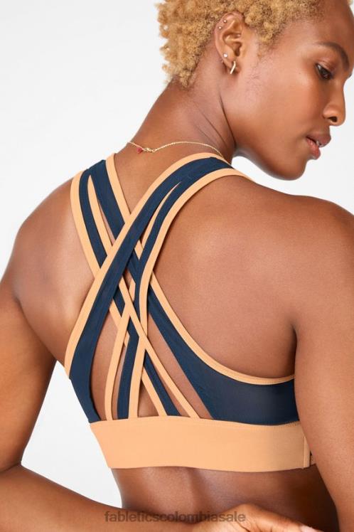 co Fabletics mujer sujetador deportivo faye de impacto medio paisaje a la deriva / trueno 6ZJ061913