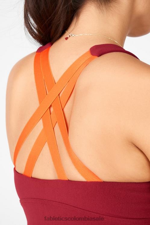 co Fabletics mujer sujetador deportivo freya sculptknit ladrillo/mandarín 6ZJ061899