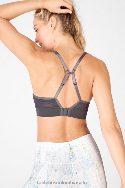 co Fabletics mujer sujetador deportivo khloe de impacto medio hierro 6ZJ061894