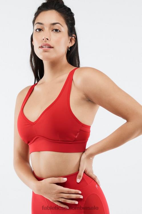 co Fabletics mujer sujetador deportivo khloe de impacto medio manzana roja 6ZJ061893
