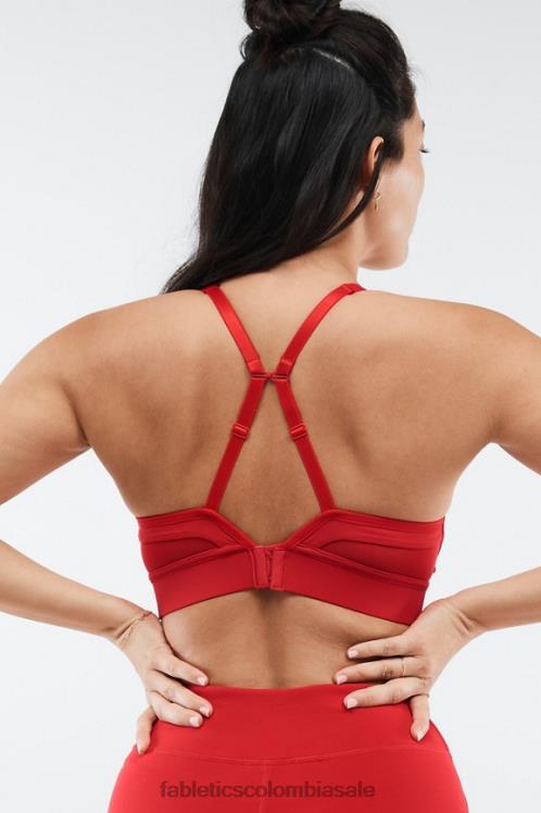 co Fabletics mujer sujetador deportivo khloe de impacto medio manzana roja 6ZJ061893