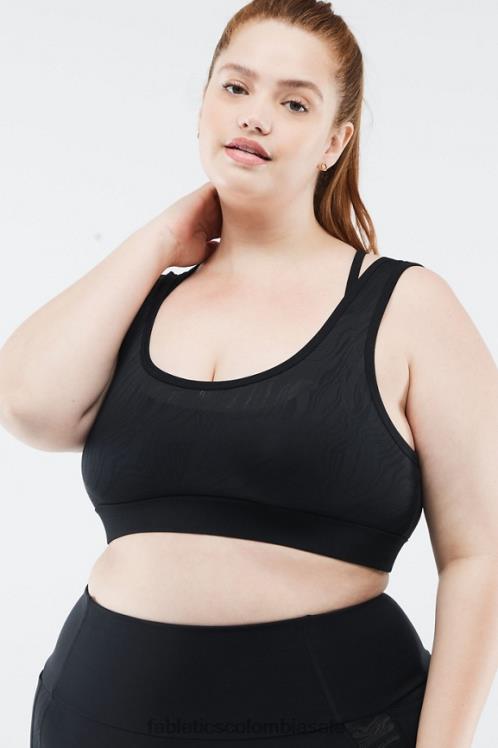 co Fabletics mujer sujetador deportivo kira de impacto medio negro 6ZJ061897