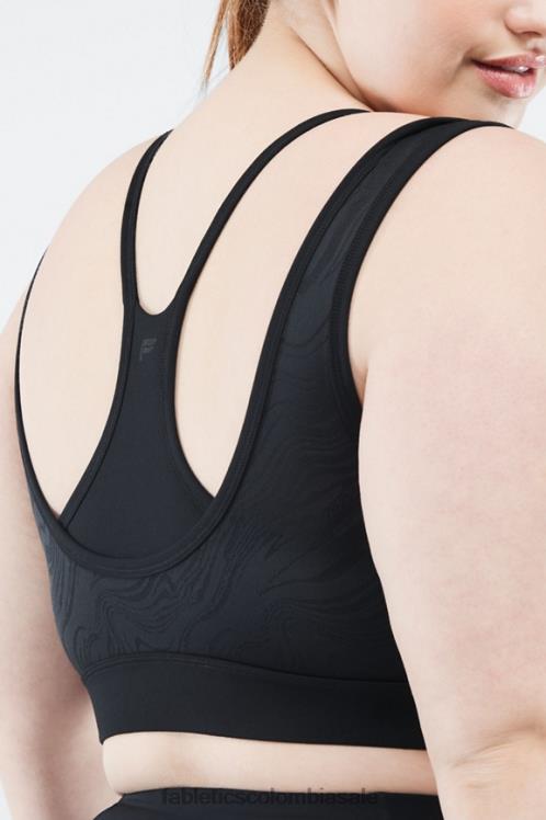 co Fabletics mujer sujetador deportivo kira de impacto medio negro 6ZJ061897