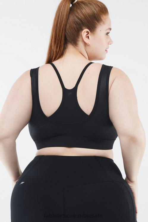 co Fabletics mujer sujetador deportivo kira de impacto medio negro 6ZJ061897