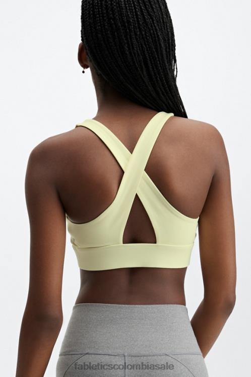 co Fabletics mujer sujetador deportivo oasis con parte delantera retorcida pera clara 6ZJ061732