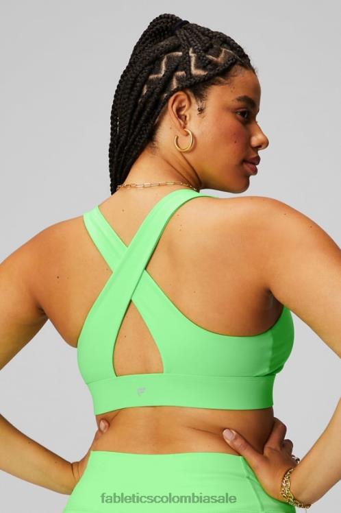 co Fabletics mujer sujetador deportivo oasis twist 104 brillo de menta neón 6ZJ061697