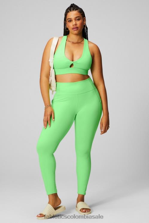 co Fabletics mujer sujetador deportivo oasis twist 104 brillo de menta neón 6ZJ061697