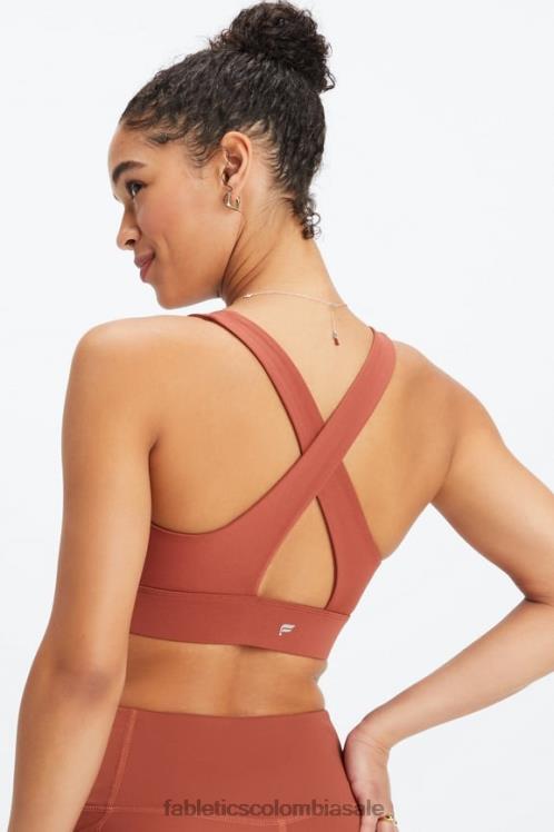 co Fabletics mujer sujetador deportivo oasis twist 105 caoba 6ZJ061699