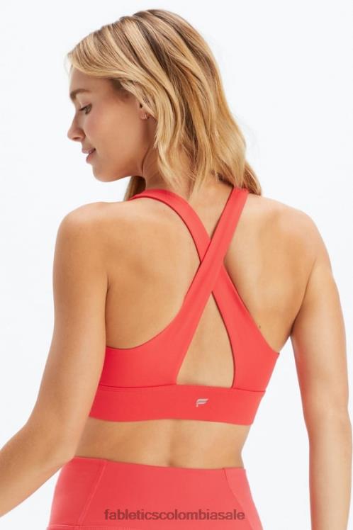 co Fabletics mujer sujetador deportivo oasis twist 107 rojo fresa 6ZJ061710