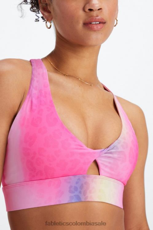 co Fabletics mujer sujetador deportivo oasis twist 108 ombre leopardo 6ZJ061714