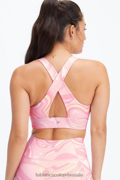 co Fabletics mujer sujetador deportivo oasis twist 109 Margarita de mármol de guayaba 6ZJ061722