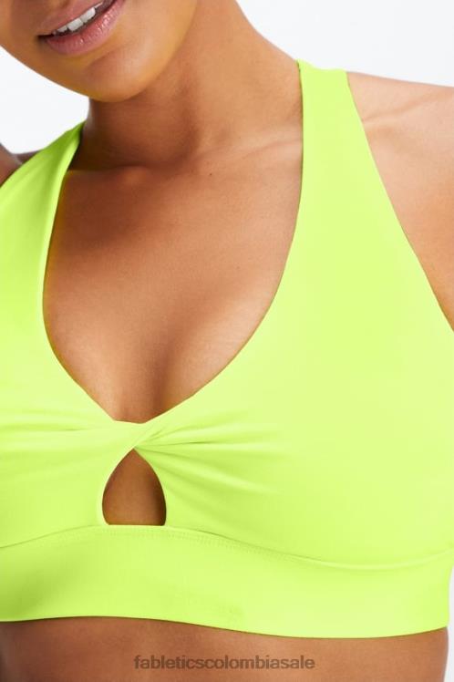 co Fabletics mujer sujetador deportivo oasis twist 109 neón 6ZJ061723