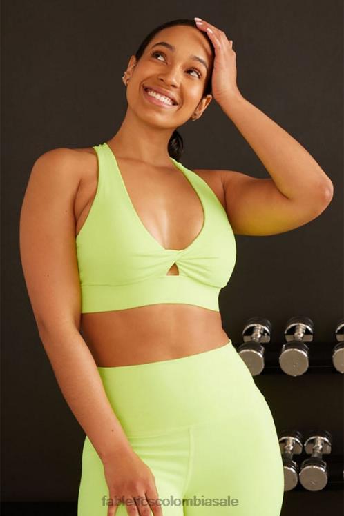 co Fabletics mujer sujetador deportivo oasis twist 109 neón 6ZJ061723
