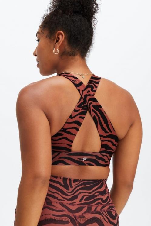 co Fabletics mujer sujetador deportivo oasis twist 109 trazo de cebra caoba 6ZJ061720
