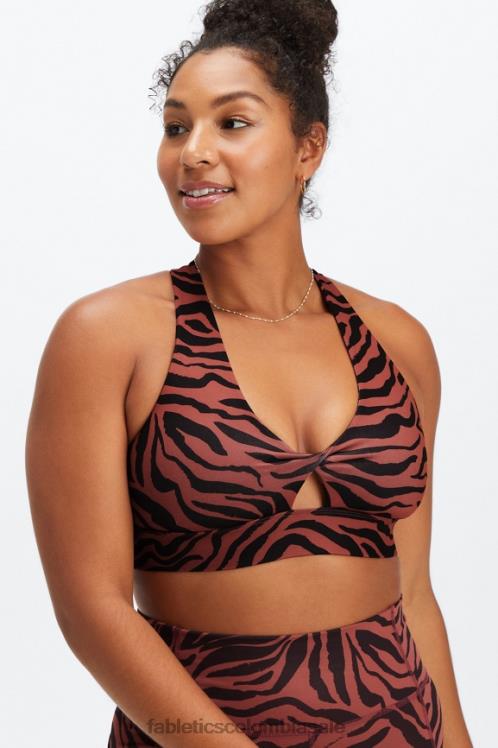 co Fabletics mujer sujetador deportivo oasis twist 109 trazo de cebra caoba 6ZJ061720