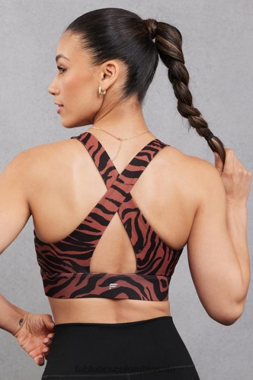 co Fabletics mujer sujetador deportivo oasis twist 109 trazo de cebra caoba 6ZJ061720