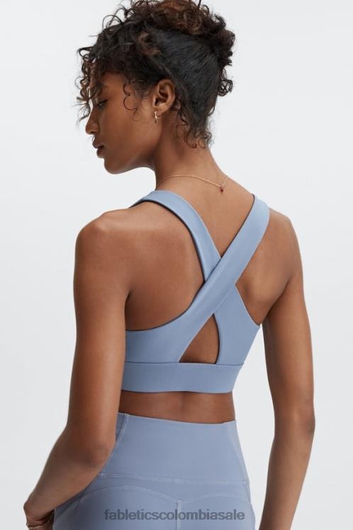 co Fabletics mujer sujetador deportivo oasis twist 110 mezclilla desteñida 6ZJ061726