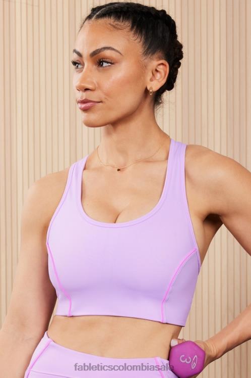 co Fabletics mujer sujetador deportivo on-the-go de impacto medio 112 cosmo púrpura/escape rosa 6ZJ061743