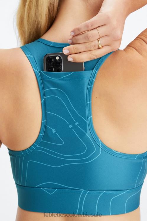 co Fabletics mujer sujetador deportivo on-the-go de impacto medio 113 batimetría azul oscuro hydrow 6ZJ061747