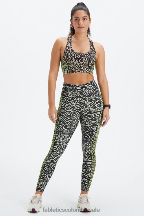co Fabletics mujer sujetador deportivo on-the-go de impacto medio 113 cebra jaspeada/guepardo ondulado resaltador 6ZJ061746