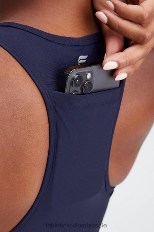 co Fabletics mujer sujetador deportivo on-the-go de impacto medio 114 Marina de guerra profunda 6ZJ061752
