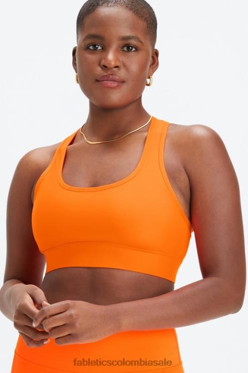 co Fabletics mujer sujetador deportivo on-the-go de impacto medio 114 parpadeo naranja 6ZJ061749